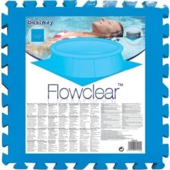 Bestway Bodenschutzfliesen-Set, 8 Stk, 50cm X 50cm, Schutzfolie
