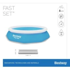 Bestway Fast Set Aufstellpool-Set, Ø 244cm X 61cm, Schwimmbad -Gardena Verkaufe Bestway Fast Set Aufstellpool Set 244cm x 61cm Schwimmbad@@1844768 5