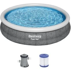 Bestway Fast Set Aufstellpool-Set, Ø 366cm X 76cm, Schwimmbad