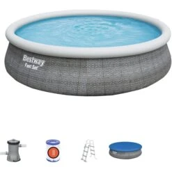 Bestway Fast Set Aufstellpool-Set, Ø 457cm X 107cm, Schwimmbad