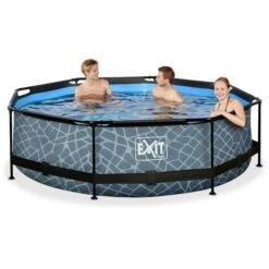 Exit Toys Stone Pool, Frame Pool Ø 300x76cm, Schwimmbad -Gardena Verkaufe Exit Toys Stone Pool Frame Pool 300x76cm Schwimmbad@@1782990 4